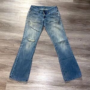 Express distressed Jeans size 0R Boot Cut